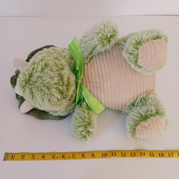 Dan Dee Dinosaur Baby Triceratops Green Plush Bow Tie Stuffed Animal Toy 17" - Picture 10 of 10